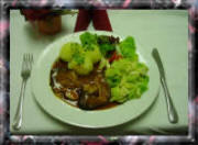 Hirschbraten mit Wirsing